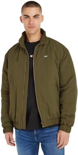 Tommy Jeans Herren Jacke Essential Padded Übergangsjacke, Grün (Drab Olive Green), S von Tommy Jeans