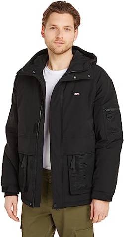 Tommy Jeans Herren Jacke Tech Übergangsjacke, Schwarz (Black), XXL von Tommy Jeans