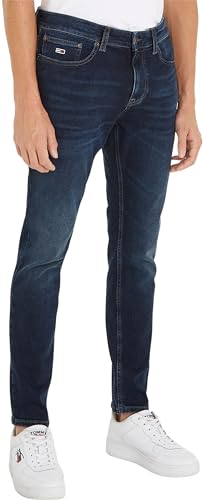 Tommy Jeans Herren Jeans Austin Ah1267 Slim Fit, Blau (Denim Dark), 33W / 32L von Tommy Jeans