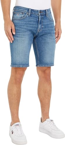 Tommy Jeans Herren Jeans Shorts mit Stretch, Blau (Denim Medium), 32W von Tommy Jeans