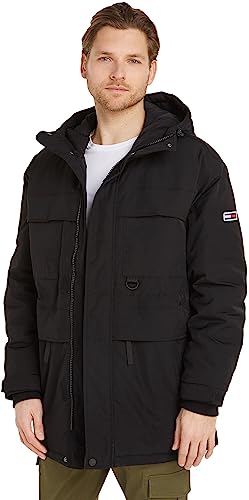 Tommy Jeans Herren Parka Tech Winter, Schwarz (Black), S von Tommy Jeans