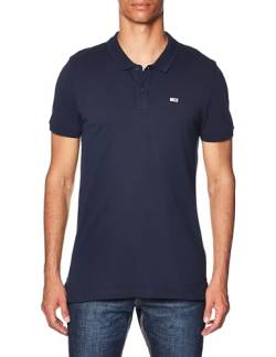 Tommy Jeans Herren Poloshirt Kurzarm Slim Fit, Blau (Dark Night Navy), 6XL von Tommy Jeans