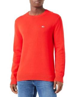 Tommy Jeans Herren Pullover Slim Essentials Sweater Rundhalsausschnitt, Rot (Deep Crimson), S von Tommy Jeans
