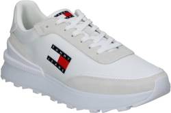 Tommy Jeans Herren Runner Sneaker Sportschuhe, Weiß (White), 46 von Tommy Jeans