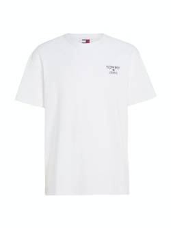 Tommy Jeans Herren T-Shirt Kurzarm Rundhalsausschnitt, Weiß (White), 4XL von Tommy Jeans