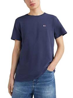 Tommy Jeans Herren T-Shirt Kurzarm TJM Slim Slim Fit, Mehrfarbig (White/Twilight Navy), XXL von Tommy Jeans
