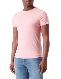 Tommy Jeans Herren T-Shirt Kurzarm TJM Slim Slim Fit, Rosa (Tickled Pink), S von Tommy Jeans