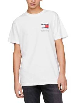 Tommy Jeans Herren T-Shirt Kurzarm Tjm Slim Essential Flag Tee Ext Rundhalsausschnitt, Weiß (White), XXL von Tommy Jeans