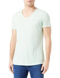 Tommy Jeans Herren T-Shirt Kurzarm Tjm Slim Jaspe V Neck V-Ausschnitt, Grün (Opal Green), XS von Tommy Jeans