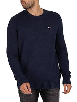 Tommy Jeans Herren TJM ESSENTIAL CREW NECK SWEATER Pullover, Marineblau (Twilight Navy), Large von Tommy Jeans