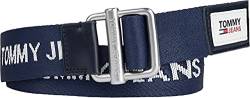 Tommy Jeans Herren TJM Essential Webbing 3.5 Gürtel, Twilight Navy, 90 von Tommy Jeans