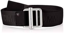 Tommy Jeans Herren TJM Essential Webbing Belt 3.5 Gürtel, Black, 90 cm von Tommy Jeans