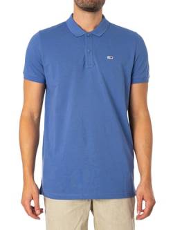 Tommy Jeans Herren TJM Slim Placket Polo EXT DM0DM18312 Kurzarm Poloshirts, Blau, XXL von Tommy Jeans