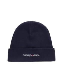 Tommy Jeans Herren TJM Sport Beanie AM0AM11340 Gestrickte Mütze, Blau, OS von Tommy Jeans