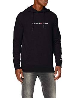 Tommy Jeans Herren TJM Straight Logo Hoodie Pullover, Black, S von Tommy Jeans
