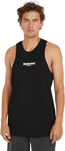 Tommy Jeans Herren Tank Top mit Logo, Schwarz (Black), 4XL von Tommy Jeans