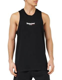 Tommy Jeans Herren Tank Top mit Logo, Schwarz (Black), 6XL von Tommy Jeans