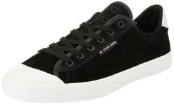 Tommy Jeans Herren Vulcanized Sneaker Bumper Suede Schuhe, Schwarz (Black), 41 EU von Tommy Jeans