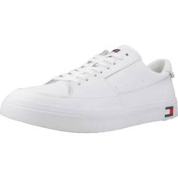 Tommy Jeans Herren Vulcanized Sneaker Schuhe, Weiß (White), 41 von Tommy Jeans