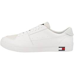 Tommy Jeans Herren Vulcanized Sneaker Schuhe, Weiß (White), 43 von Tommy Jeans