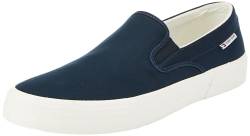 Tommy Jeans Herren Vulcanized Sneaker Slip On Canvas Schuhe, Blau (Dark Night Navy), 46 von Tommy Jeans