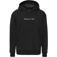 Tommy Jeans Kapuzensweatshirt TJM REG LINEAR HOODIE mit Tommy-Jeans Branding auf der Brust von Tommy Jeans