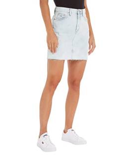 Tommy Jeans Kurzer Rock für Damen Marke, Modell Mom Mid Skirt Bg0018 DW0DW15624, aus Baumwolle., hellblau, 27 von Tommy Jeans
