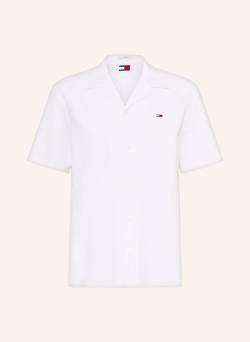 Tommy Jeans Resorthemd Regular Fit Mit Leinen weiss von Tommy Jeans