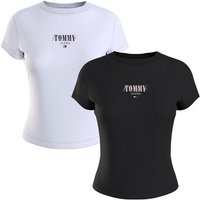 Tommy Jeans T-Shirt TJW 2 PACK SLIM ESSENTIAL LOGO 1 mit Tommy Jeans Flagge von Tommy Jeans