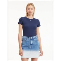 Tommy Jeans T-Shirt TJW BBY ESSENTIAL RIB SS mit Tommy Jeans Logo-Flag von Tommy Jeans