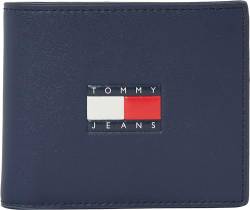 Tommy Jeans TJM Heritage Leather CC & Coin Geldbörse, Dunkelblau (Dark Night Navy) von Tommy Jeans