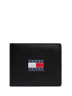 Tommy Jeans TJM Heritage Leather CC & Coin Geldbörse, schwarz von Tommy Jeans