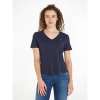 Tommy Jeans V-Shirt mit Tommy Jeans Logo-Flag auf der Brust von Tommy Jeans