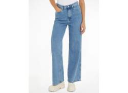 Weite Jeans TOMMY JEANS "CLAIRE HGH WD BH4116" Gr. 33, Länge 30, blau (denim light) Damen Jeans Weite mit Tommy Markenlabel & Badge von Tommy Jeans