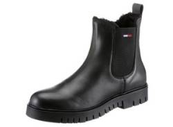 Winterboots TOMMY JEANS "WARMLINED CHELSEA BOOT" Gr. 38, schwarz Damen Schuhe Schlupfstiefeletten von Tommy Jeans