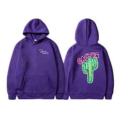 Tomwell Cactus Druck Langarm Sweatshirt Mit Kapuze Harajuku Hoodie Hip Hop Hoodie Kapuzenpullover Pullover Hooded Hoody Violett S von Tomwell