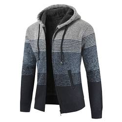 Tomwell Herren Kapuze Wintermantel Mantel Lang Slim Fit Herrenmantel Winter Premium Business Mantel Männer Wollmantel Langer Trenchcoat Mantel Windbreaker Warm Wolle Mantel C Grau M von Tomwell