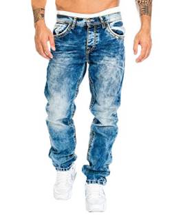 Tomwell Jeans Herren Slim Fit Jeanshose Männer Stretch Designer Hose Denim A Blau 3XL von Tomwell