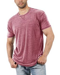 T Shirt Herren für Sports Basic Mit Rundhals Einfarbig Slim fit Kurzarm Casual Top für Männer,Gym Shirt für Herren von Tongmingyun