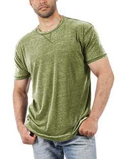 T Shirt Herren für Sports Basic Mit Rundhals Einfarbig Slim fit Kurzarm Casual Top für Männer,Gym Shirt für Herren von Tongmingyun