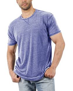 T Shirt Herren für Sports Basic Mit Rundhals Einfarbig Slim fit Kurzarm Casual Top für Männer,Gym Shirt für Herren von Tongmingyun