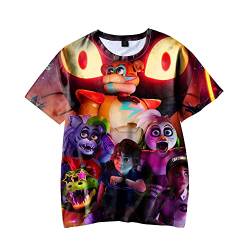 FNAF T-Shirts für Erwachsene, Five Nights Character 3D Cartoon Kurzarm Tees Sommer Casual Top Shirt FNAF Streetwear T-Shirt, Typ 1, S von Tongyundacheng