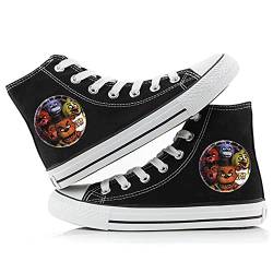 Five Nights at Freddy's High Top Canvas Schuhe Sneakers FNAF Anime Druck Freizeitschuhe Schnürschuhe Canvas Schuhe für Unisex, Typ1, 36 1/3 EU von Tongyundacheng