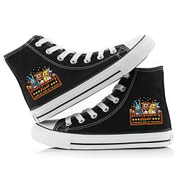 Five Nights at Freddy's High Top Canvas Schuhe Sneakers FNAF Anime Druck Freizeitschuhe Schnürschuhe Canvas Schuhe für Unisex, Typ2, 39 2/3 EU von Tongyundacheng