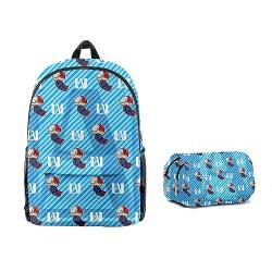 Tongyundacheng Anime My Hero Academia Rucksack 2-teiliges Set Kinder Schultasche mit Federmäppchen Schüler Büchertasche für Jungen Mädchen Fans Geschenke, Typ 16, 47*31*18cm(Backpack) von Tongyundacheng