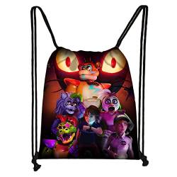 Tongyundacheng Five Nights at Freddy's Kordelzug-Rucksack, 3D-Cartoon-Design, Bonnie Foxy Chica Fazbear FNAF-Aufbewahrungstaschen für Sport, Fitnessstudio, Reisetasche, Schultasche von Tongyundacheng