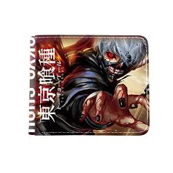 Tongyundacheng Tokyo Ghoul Geldbörse Kaneki Ken Cartoon Anime Brieftasche PU Leder Kurze Bifold Geldbörse Kartenhalter Münzbörse, Typ 1, 11.5x9.5x2cm, Klassisch von Tongyundacheng