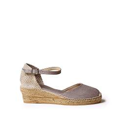 Toni Pons Damen-Espadrille aus Baumwollstoff - Romina - Taupe, 36 EU von Toni Pons