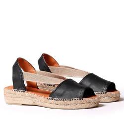 Toni Pons Damen Espadrille aus Leder - ETNA - Schwarz, 35 EU von Toni Pons