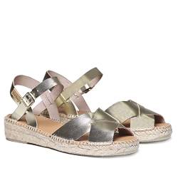 Toni Pons Damen Espadrille aus Leder - Esther - Platin, 39 EU von Toni Pons